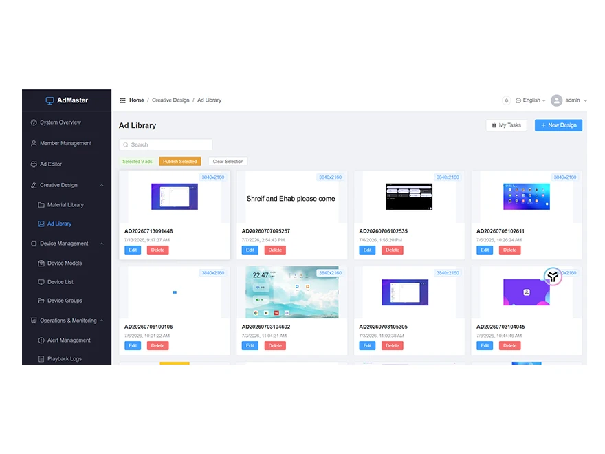 Interfaccia per la pubblicazione e la programmazione di contenuti in multi-formato