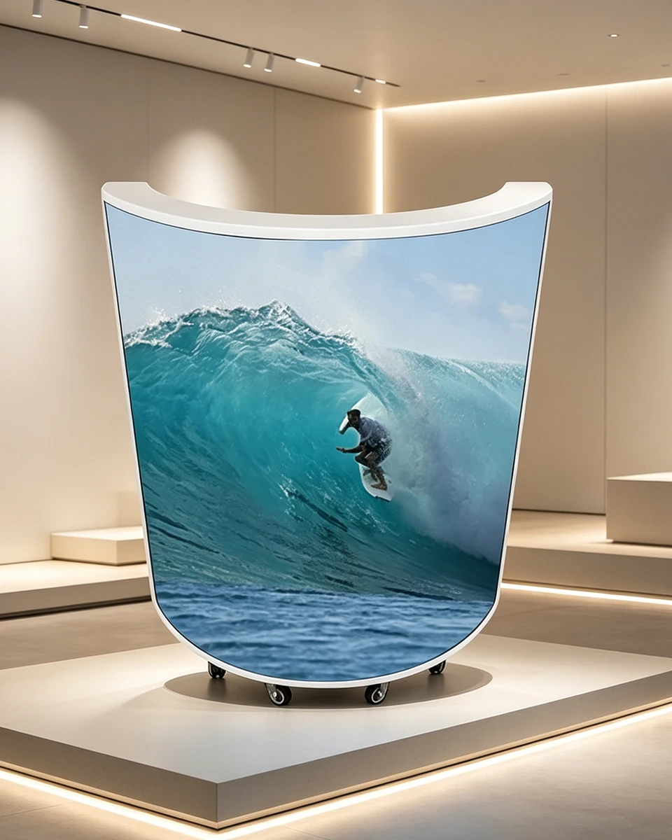 Tragbares gebogenes LED-Display für Messen, Ausstellungen und Event-Aktivierungen