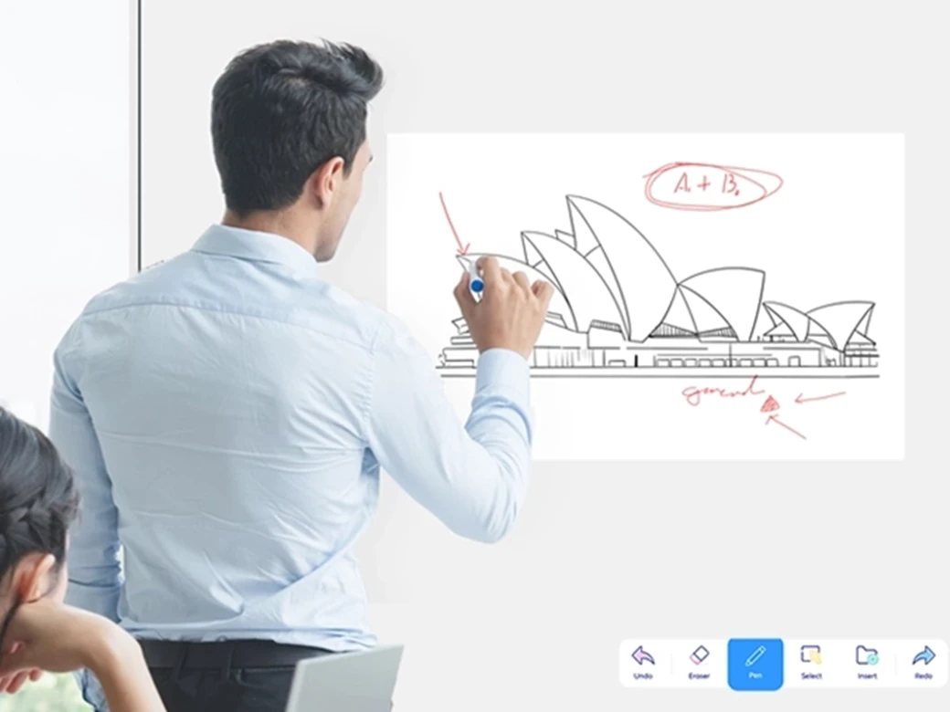 برنامج السبورة البيضاء UMind مع كتابة فائقة الدقة على شاشات التفاعل المسطحة
