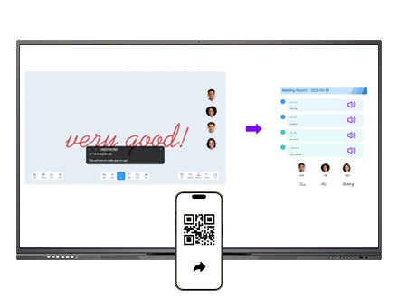 PolyVoice Meeting Minutes QR Code Sharing