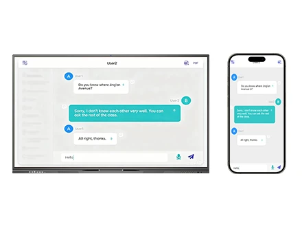 PolyVoice Remote QR Code Join — Synchronized Subtitles on Mobile and IFPD