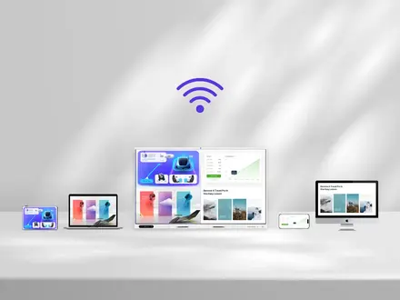 16-device wireless screen sharing collaboration